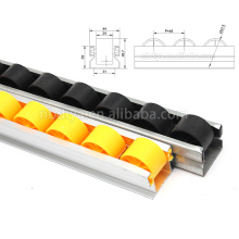 Aluminum roller track for rack system flow rail /placon ABS/ PC roller track